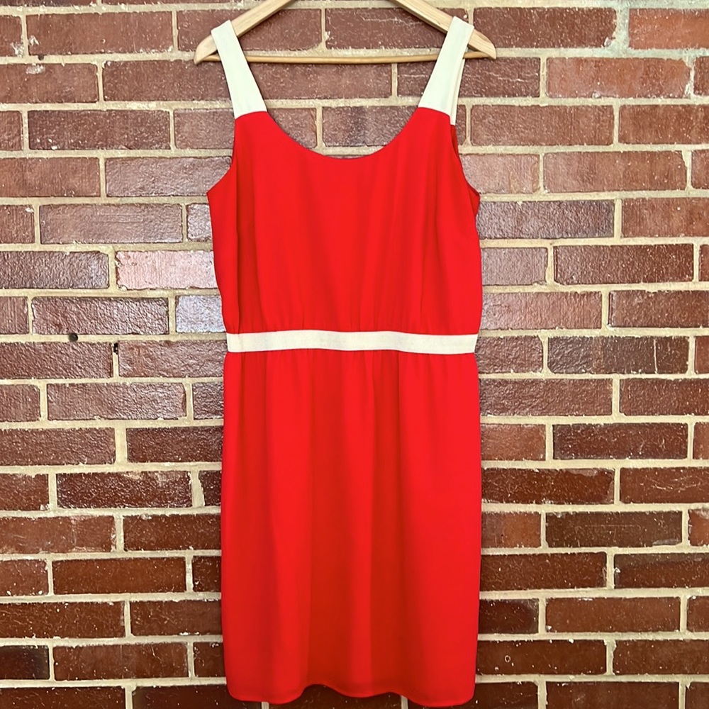 Loft Coral Red dress, size 8